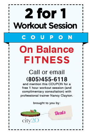 2 for 1 Workout Session from On Balance Fitness - Santa Barbara Coupons -- via City2.org